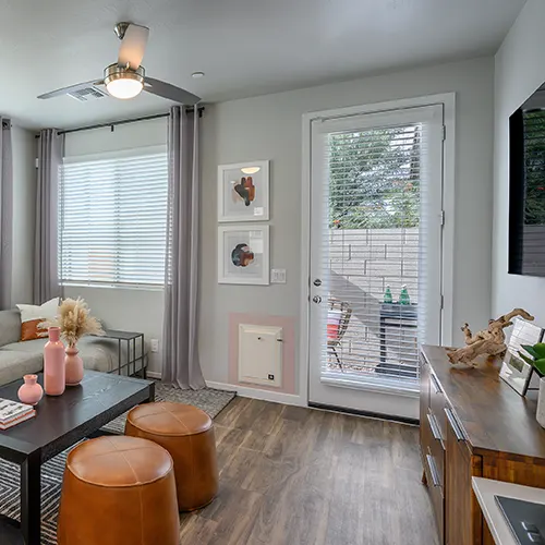 One Bedoom model living room